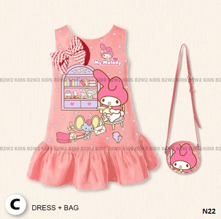 setelan anak my melody pink
